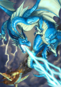 皆内ひなた2018年イラスト「ブルードラゴン」